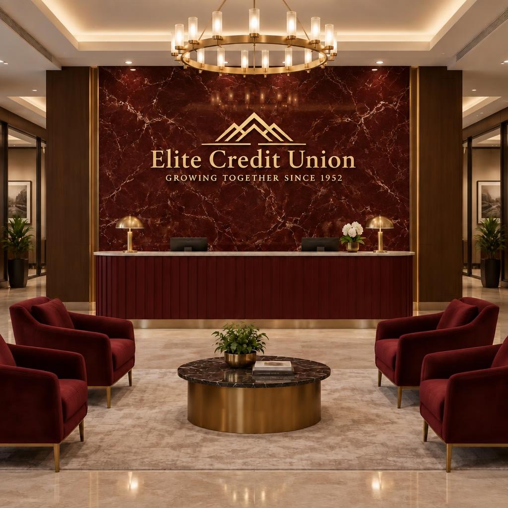 Elite Credit Union branch lobby